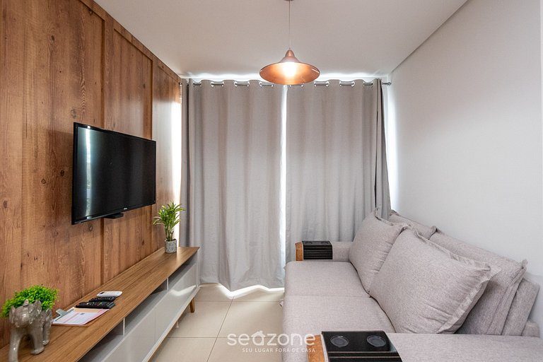 Flat em cond. com piscina, Setor Bueno - DNAB1503