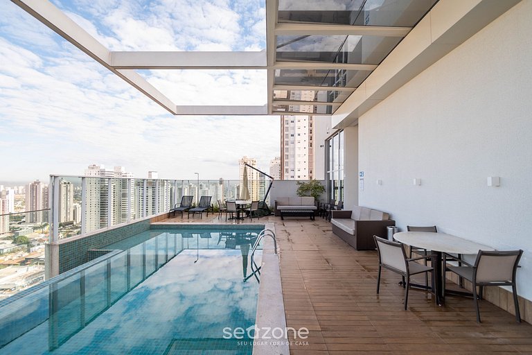 Flat c/ piscina en cond., Setor Bueno - DNAB1503