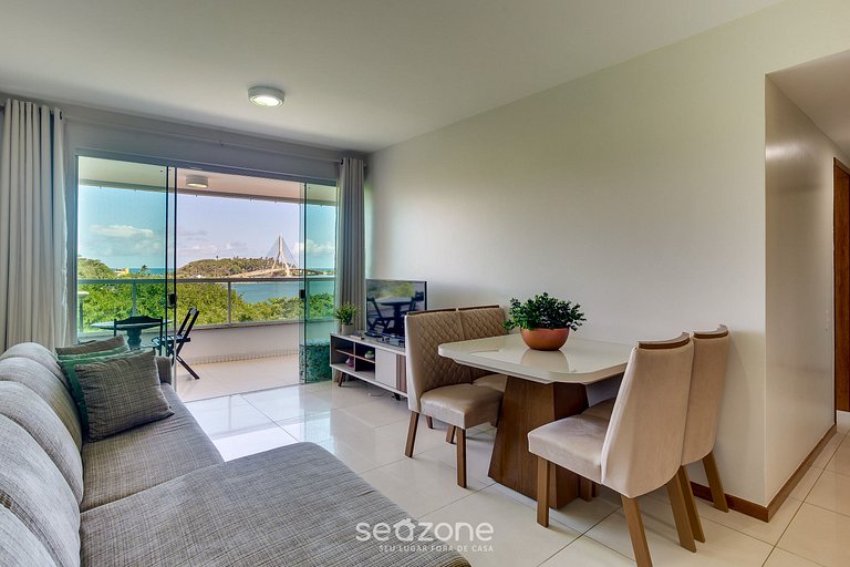 Belo Apto com vista para o Rio Cachoeira BCL402