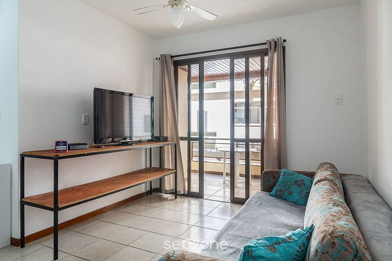 Apto belo e pé na areia em Canasvieiras ILH0107