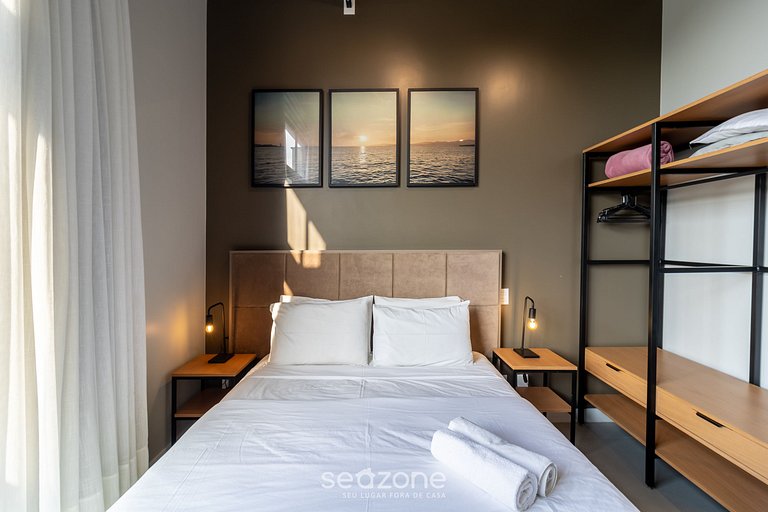 Loft novo e moderno 750m da praia de Canas TPS303