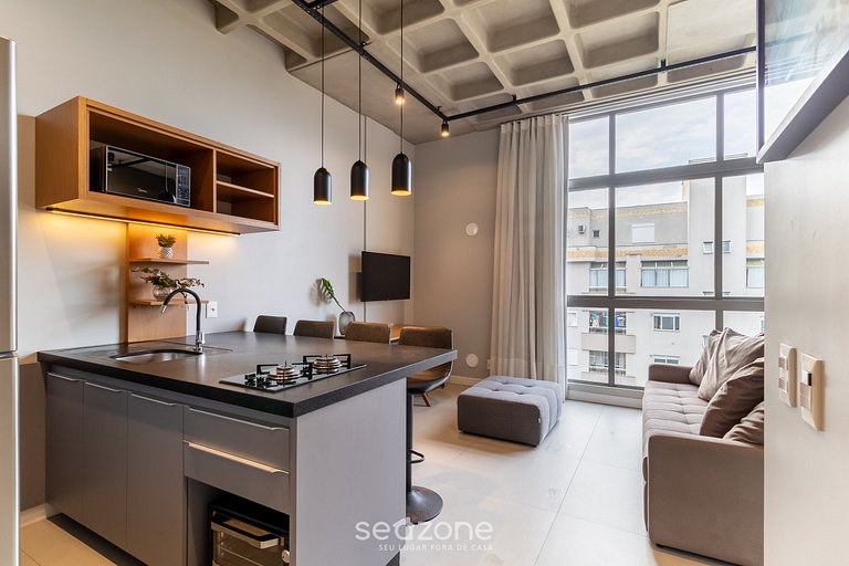 Loft novo e moderno 750m da praia de Canas TPS303