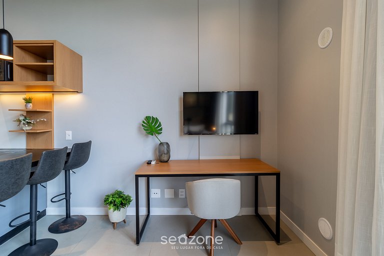 Loft novo e moderno 750m da praia de Canas TPS303