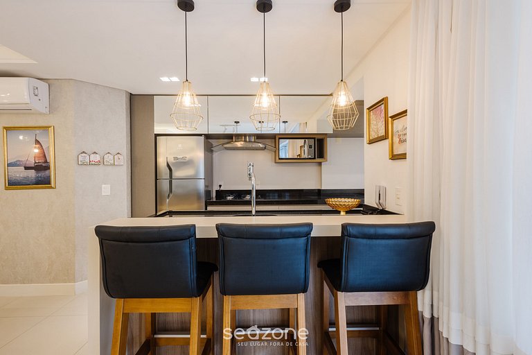 Apto 3Q sofisticado apenas 200m da praia SEO0702