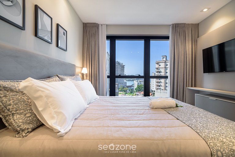 Apartamento com vista para o mar a 280 metros da praia