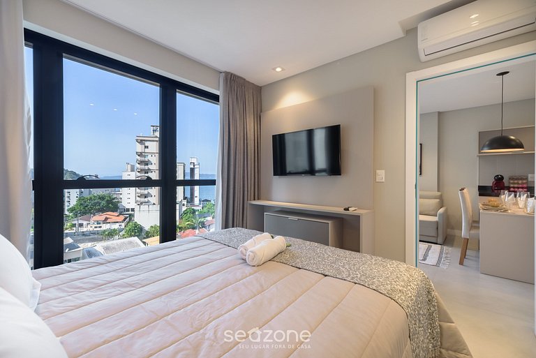 Apartamento com vista para o mar a 280 metros da praia