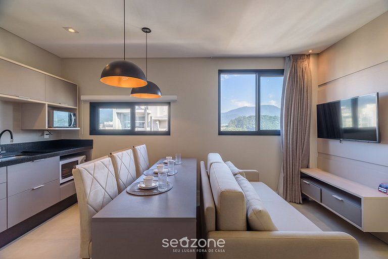 Apartamento à beira-mar a 280 metros da praia MHF1601