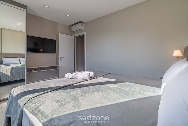 Apartamento à beira-mar a 280 metros da praia MHF1601