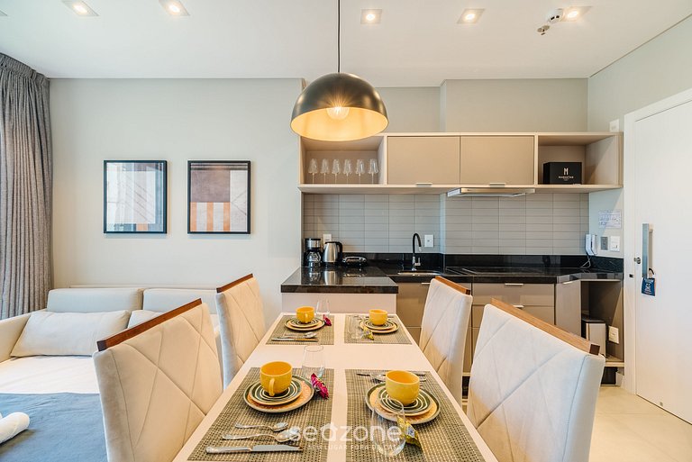 Depto vista mar c/ piscina 280m playa MHF0607