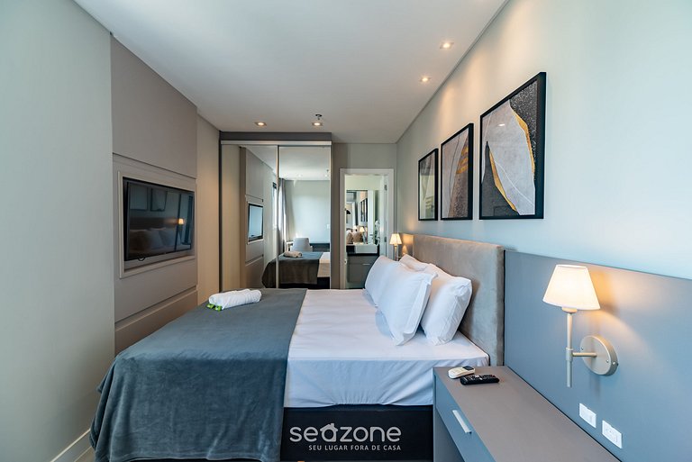 Apto 2Q em cond c/ piscina 280m da Praia - MHF1409