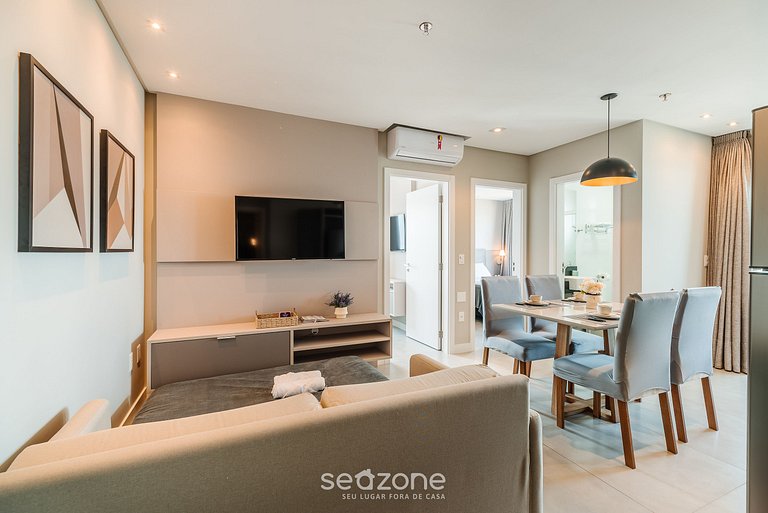 Apto vista mar c/ churrasq. 280m da Praia MHF1902