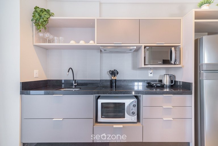 Apto vista mar c/ parrilla 280m playa MHF1902