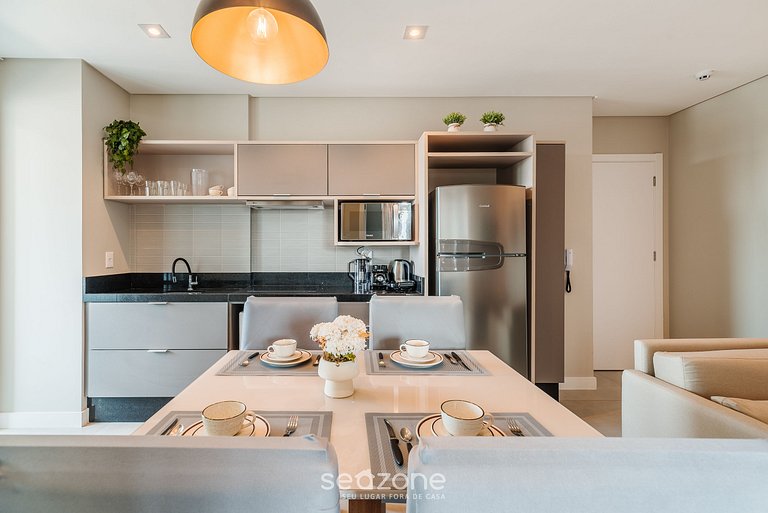 Apto vista mar c/ parrilla 280m playa MHF1902