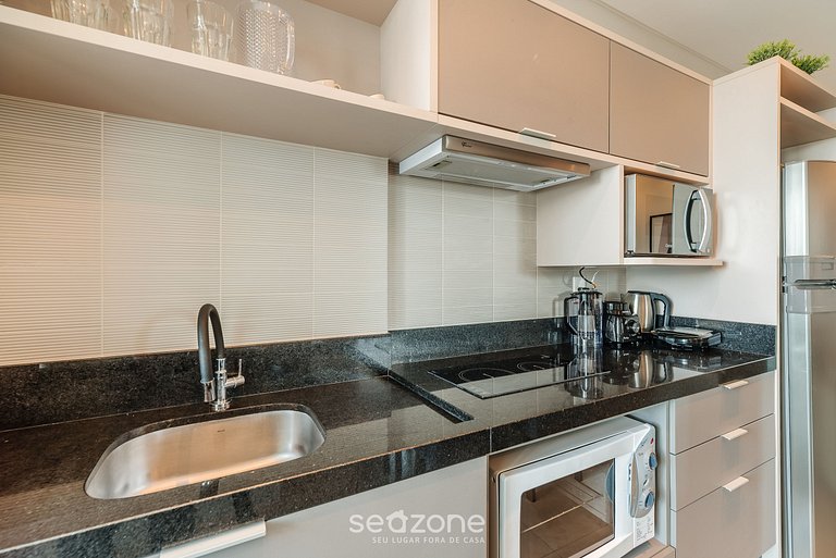 Apto vista mar c/ parrilla 280m playa MHF1902