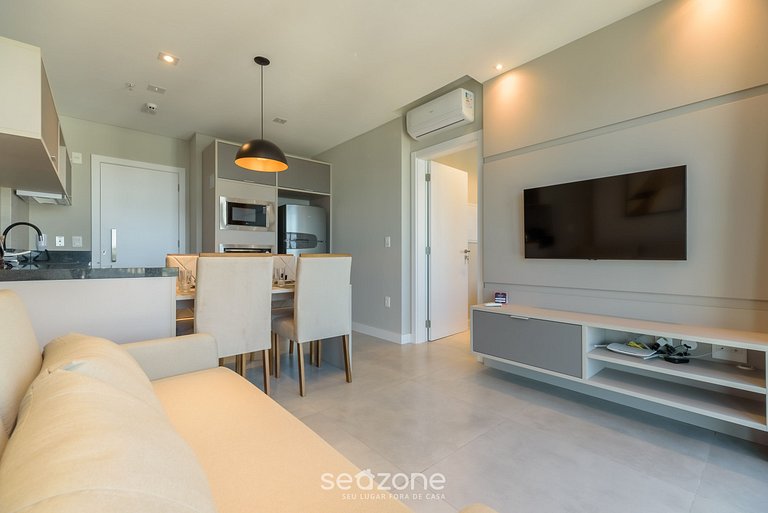 Apartamento com vista para o mar no condomínio a 280 metros
