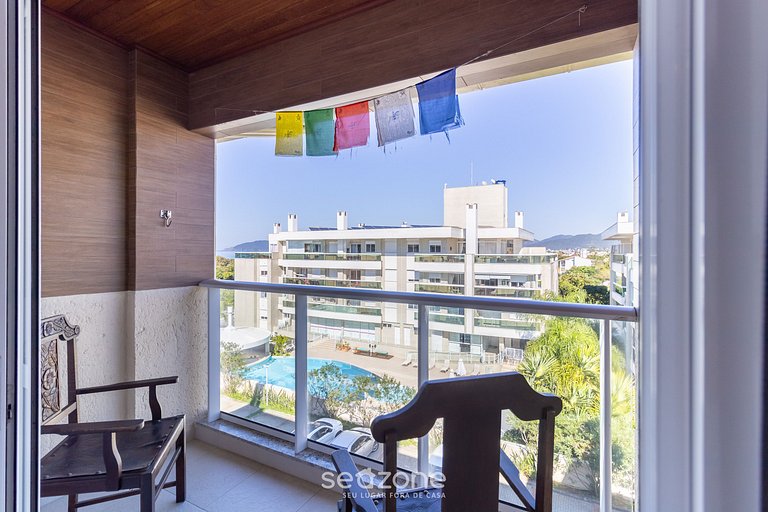 Apto c churrasq/ 500m da Praia do Campeche VIC0401