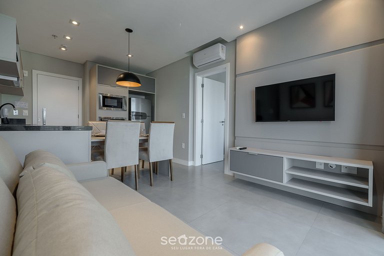 Apto vista mar cond. c/ acad. 280m praia - MHF1704