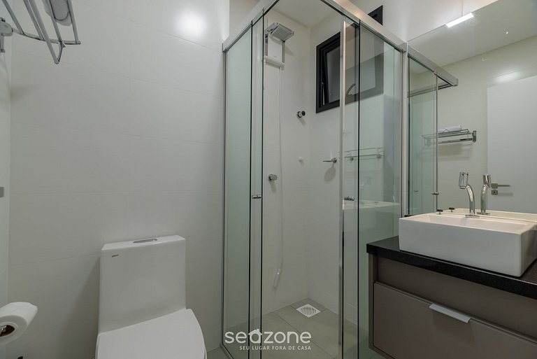 Apto vista mar cond. c/ acad. 280m praia - MHF1704