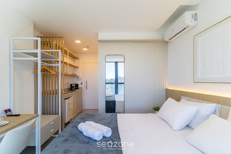 Apartamento com vista para o mar, em condomínio, a 280 metro