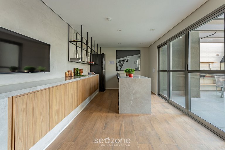 Studio edificio c/piscina cerca de USP - HMO0409