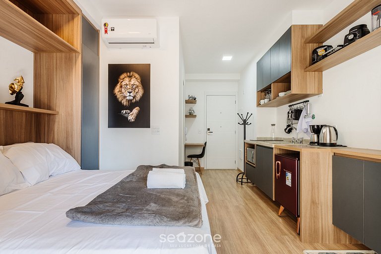 Studio edificio c/piscina cerca de USP - HMO0409