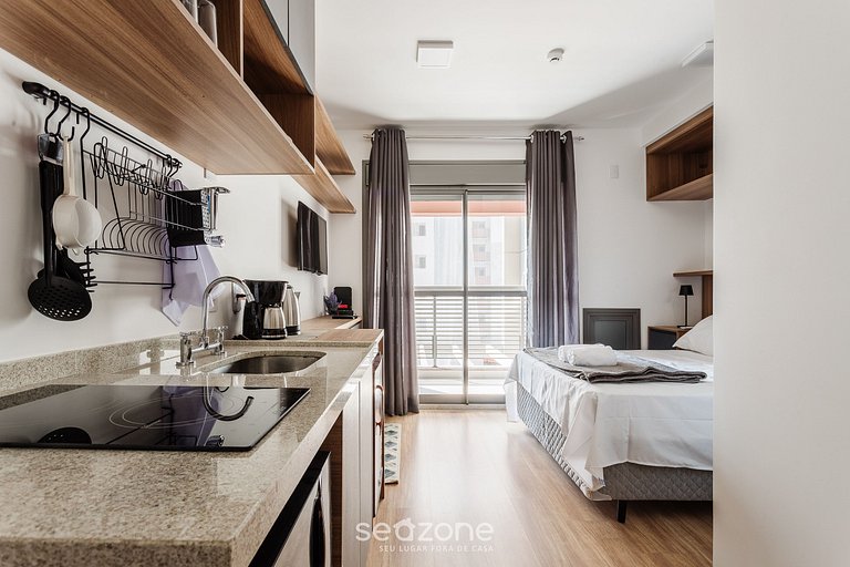 Studio em prédio c/ piscina prox. USP - HMO0409