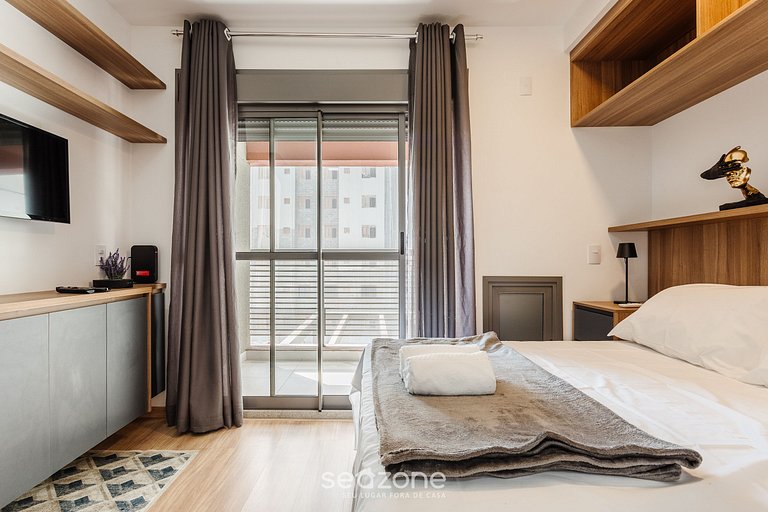 Studio edificio c/piscina cerca de USP - HMO0409