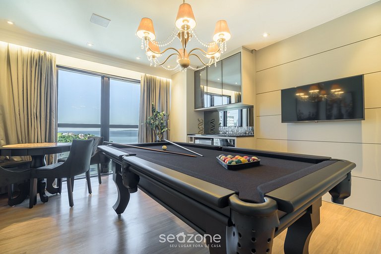 Studio vista mar cond. c/ acad 280m praia MHFB1204