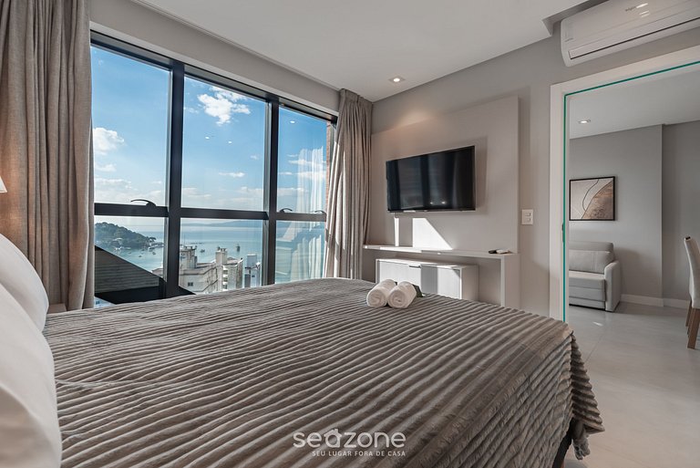 Apartamento com vista para o mar a 280 metros da praia