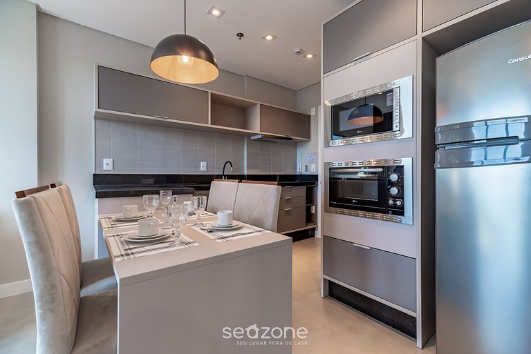 Apartamento com vista para o mar a 280 metros da praia