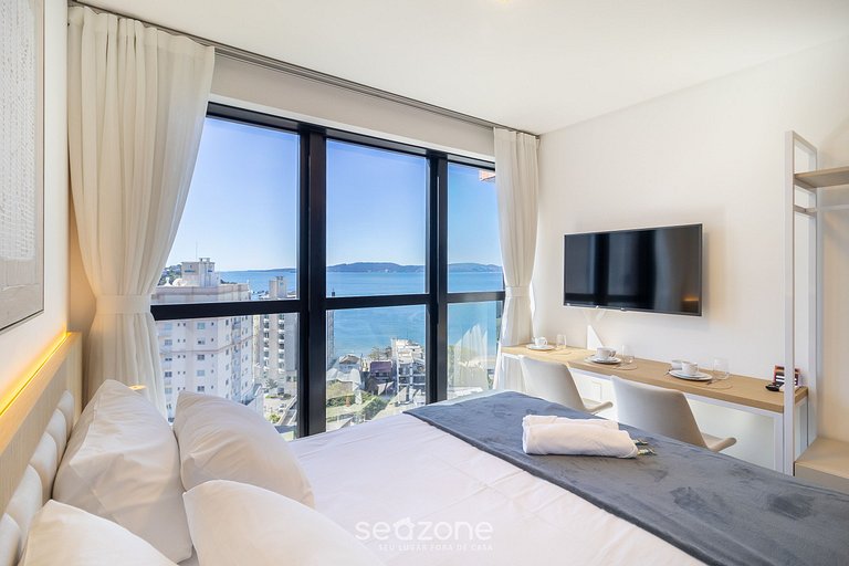 Apto vista mar cond c/ piscina 280m Praia MHFB1307