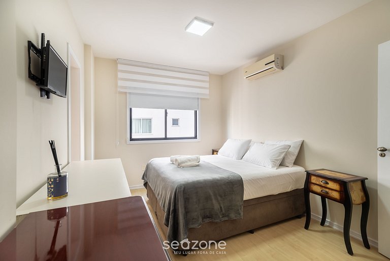 Apto vista mar loc privileg. 2min praia BC ESA0902