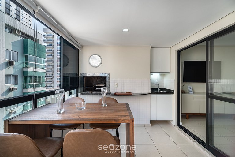 Apto vista mar loc privileg. 2min praia BC ESA0902