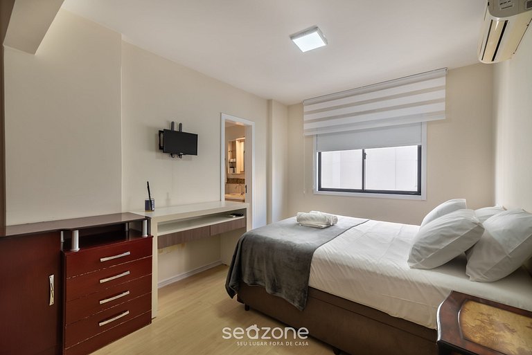 Apto vista mar loc privileg. 2min praia BC ESA0902