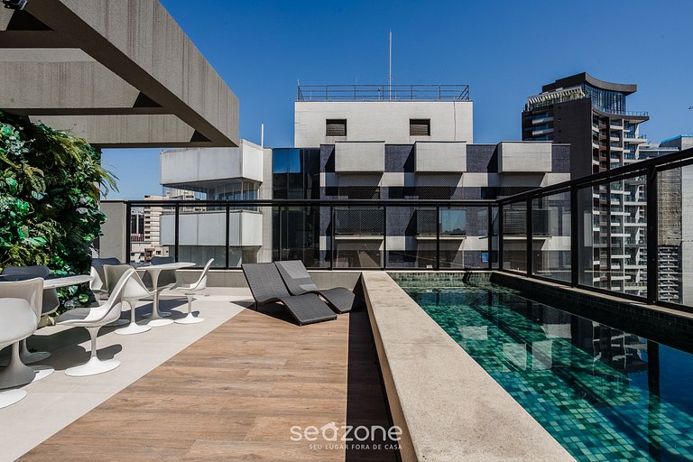 Apto moderno c/ piscina próximo ao Shopping BIA035