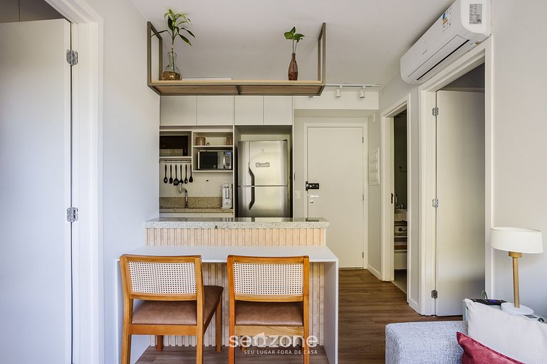 Apto moderno c/ piscina próximo ao Shopping BIA035