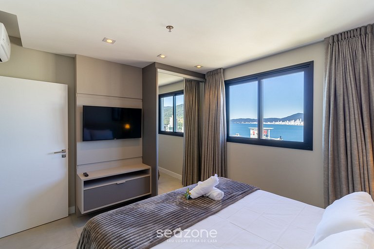 Apartamento com vista para o mar no condomínio, a 280 metros