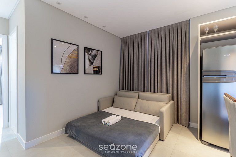 Apartamento com vista para o mar no condomínio, a 280 metros