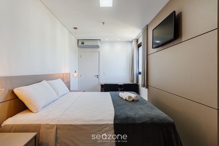 Apto cond c/ piscina e acad. 280m da Praia MHF1609