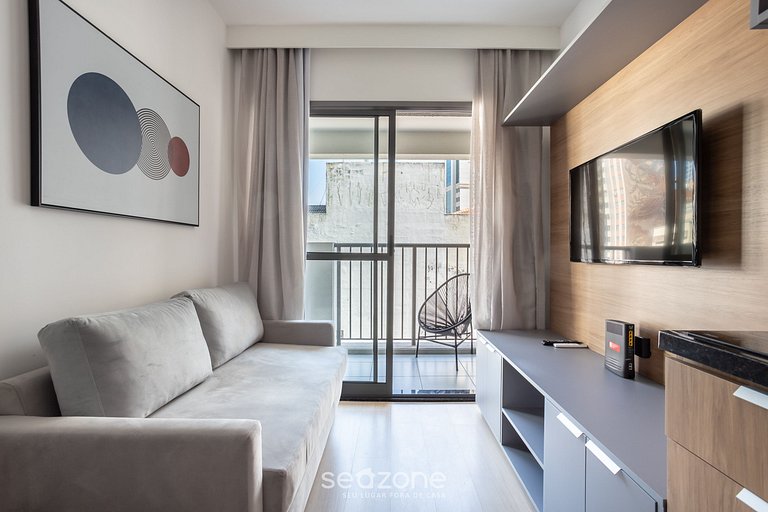 Apto moderno 250m do metrô Paulista - NXO0603