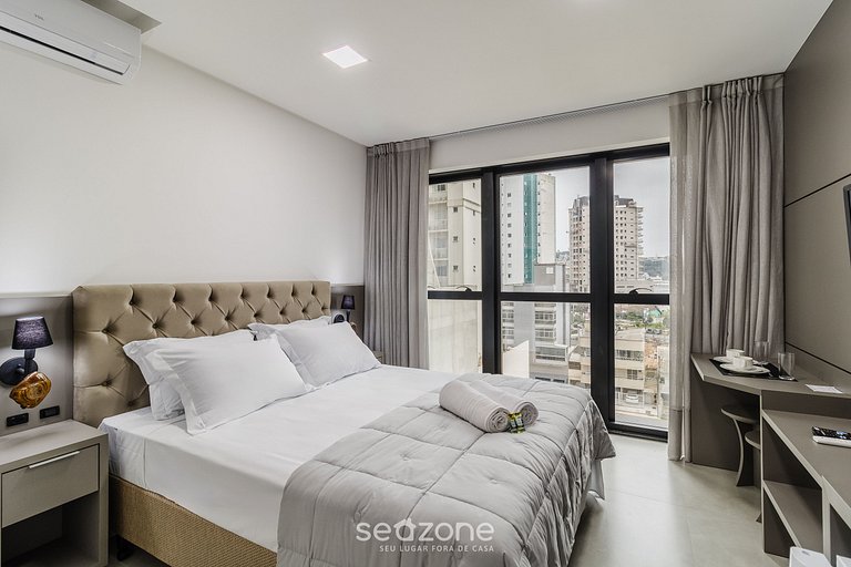 Apart vista mar 280 da praia em Itapema MHFB0503