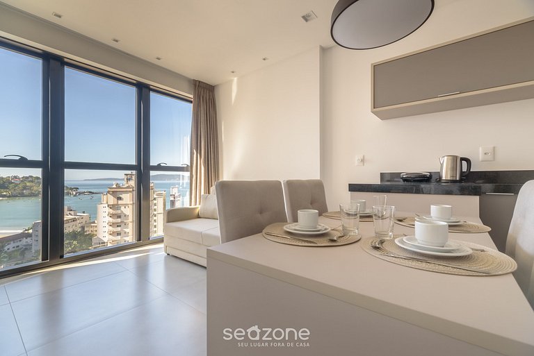 Apto vista mar cond. c/ piscina 280m praia MHF1303