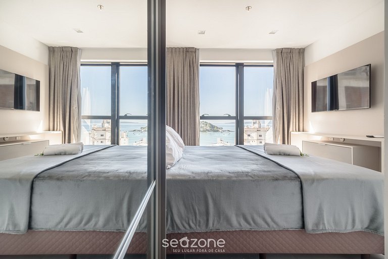 Apto vista mar cond. c/ piscina 280m praia MHF1303