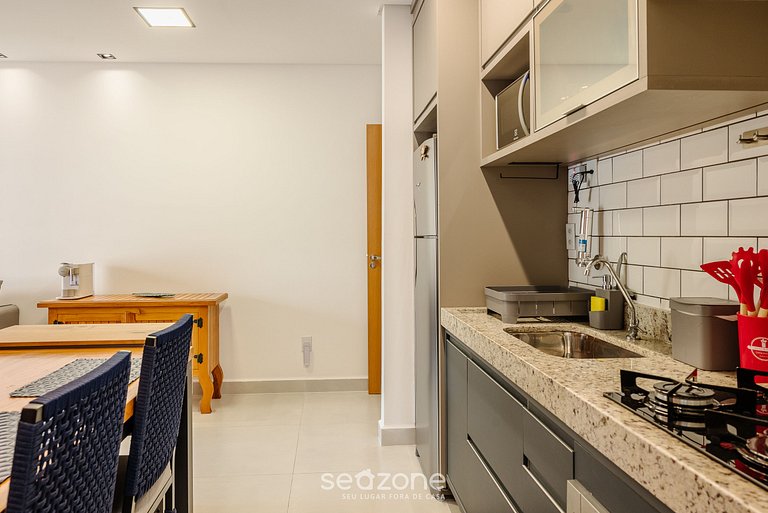 Acogedor apto a 550 m de Praia Grande IRE021