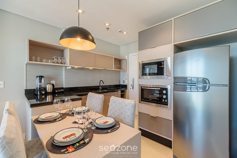 Apto vista mar cond. c/piscina 280m MHF1604