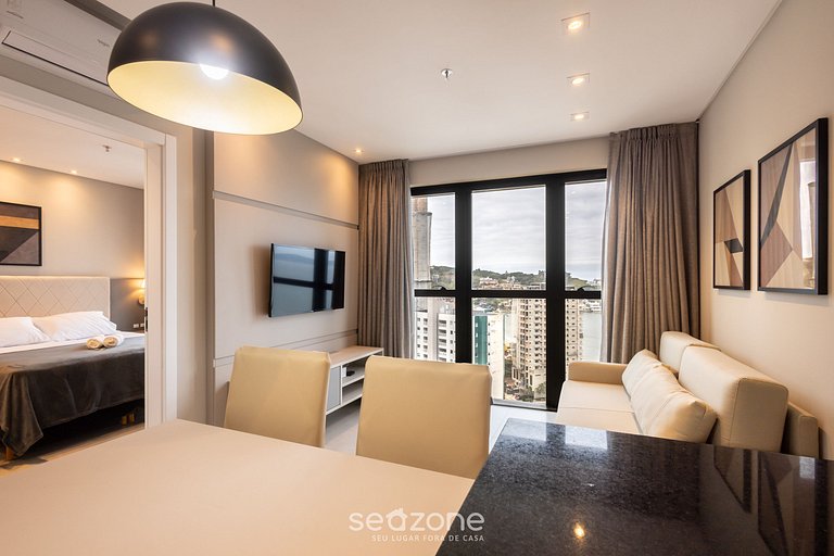 Apto 1D vista mar y gimn. 280m playa MHF1804