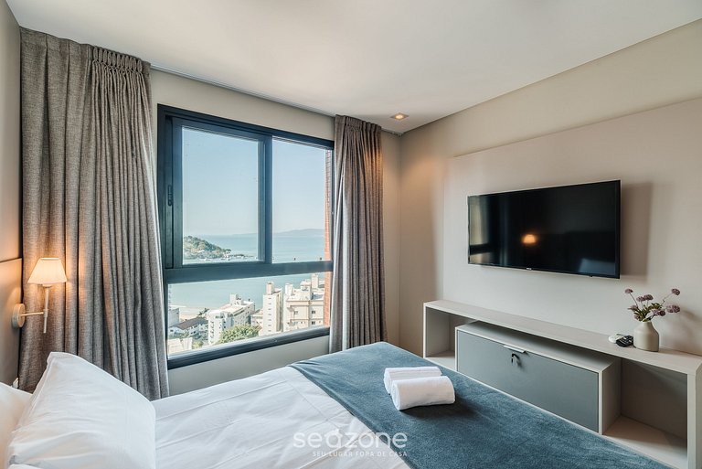 Apto vista mar c/ parrilla 280m playa MHF1902