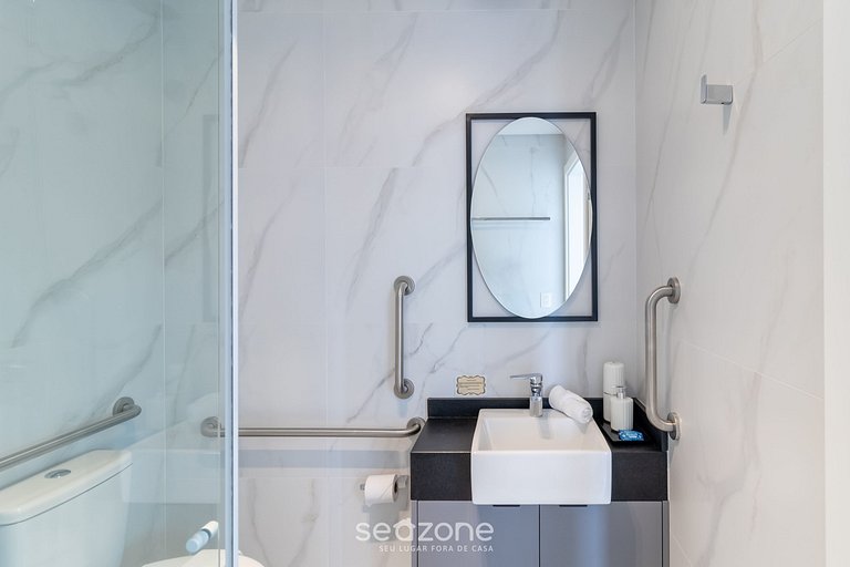 Moderno estudio con vista al mar en Jurerê SPJ0205