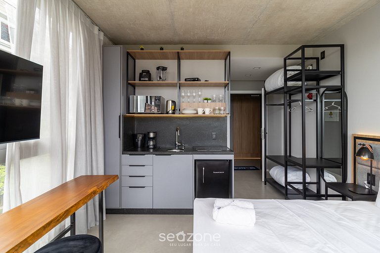 Moderno estudio con vista al mar en Jurerê SPJ0205