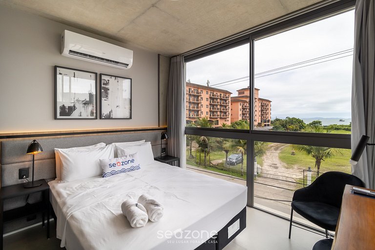 Moderno estudio con vista al mar en Jurerê SPJ0205